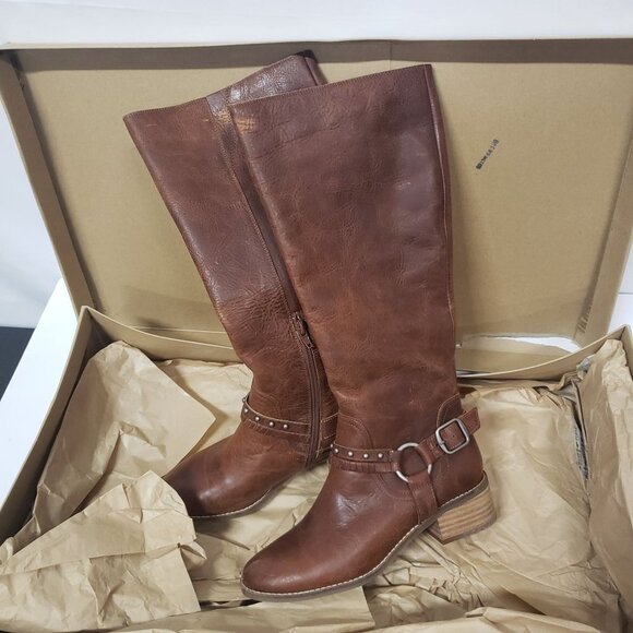 Lucky Brand Women's Karesi Harness Boot in Whiskey‎ Arena Leather - Size 7 - Picture 3 of 9